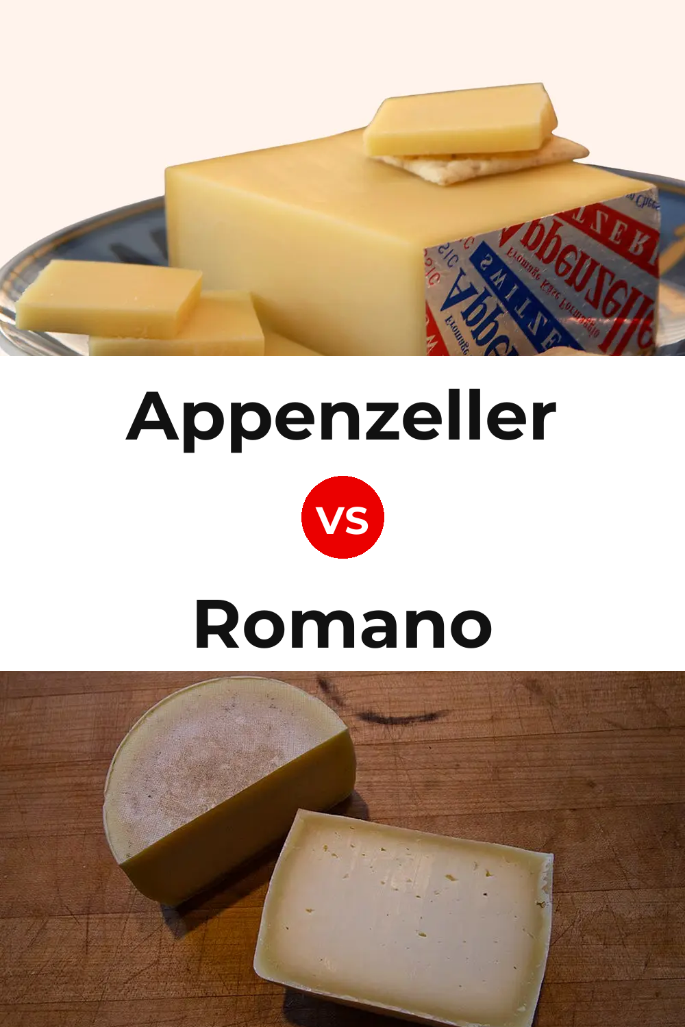 Appenzeller Cheese vs Romano Cheese Pinterest comparison