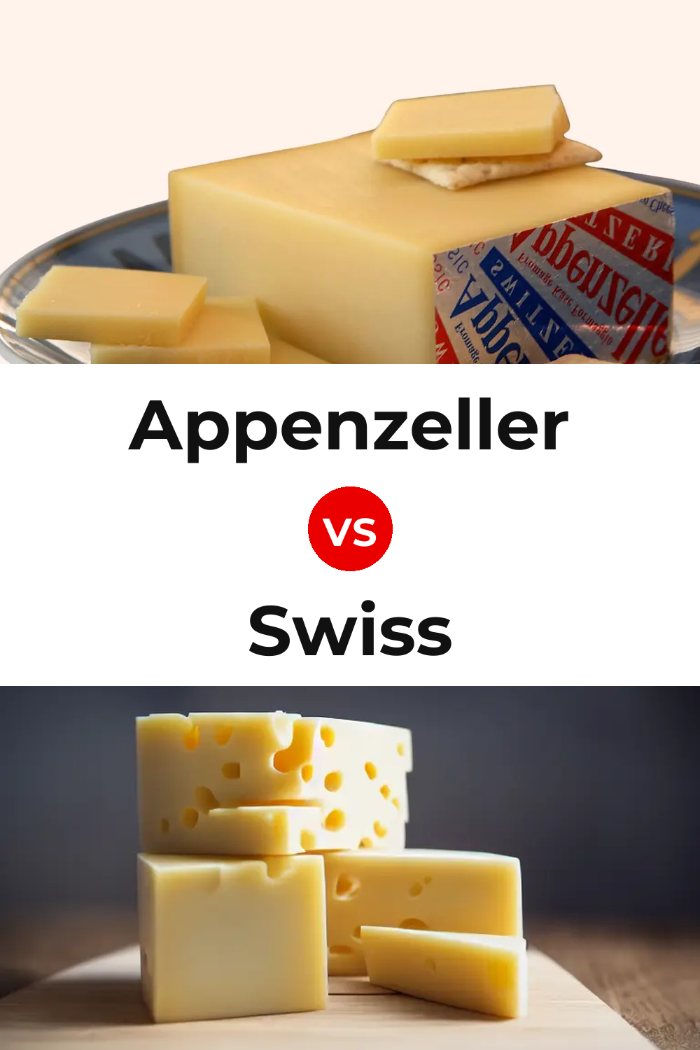Appenzeller Cheese vs Swiss Cheese Pinterest comparison