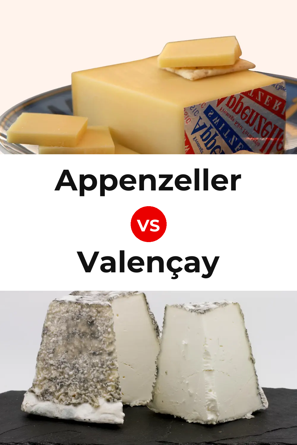 Appenzeller Cheese vs Valençay Cheese Pinterest comparison