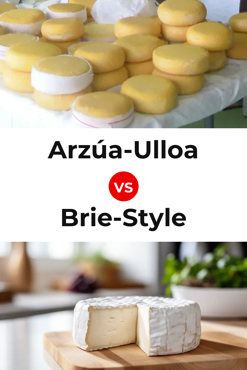 Arzúa-Ulloa Cheese vs Brie-Style Cheese Pinterest comparison