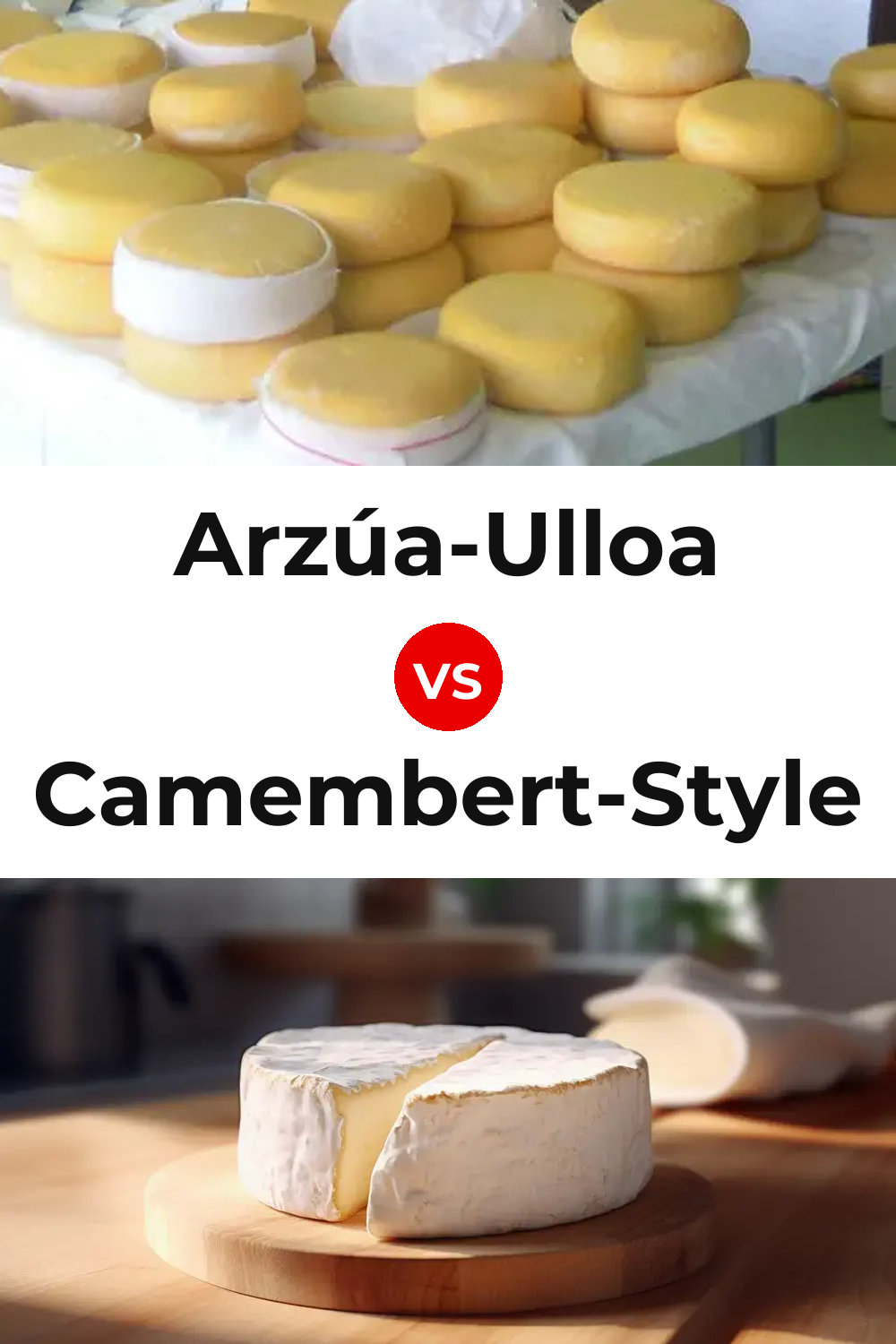 Arzúa-Ulloa Cheese vs Camembert-Style Cheese Pinterest comparison