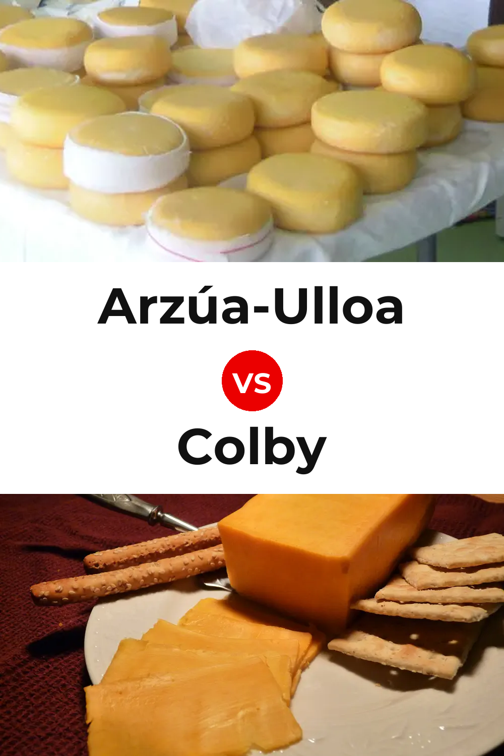 Arzúa-Ulloa Cheese vs Colby Cheese Pinterest comparison