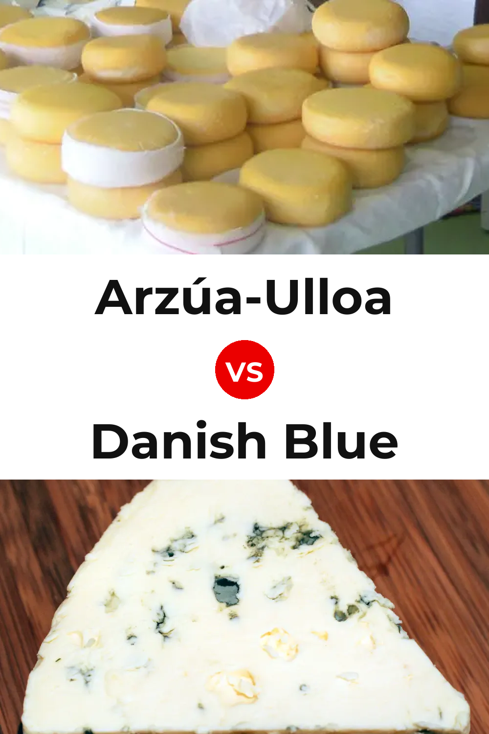 Arzúa-Ulloa Cheese vs Danish Blue Cheese Pinterest comparison