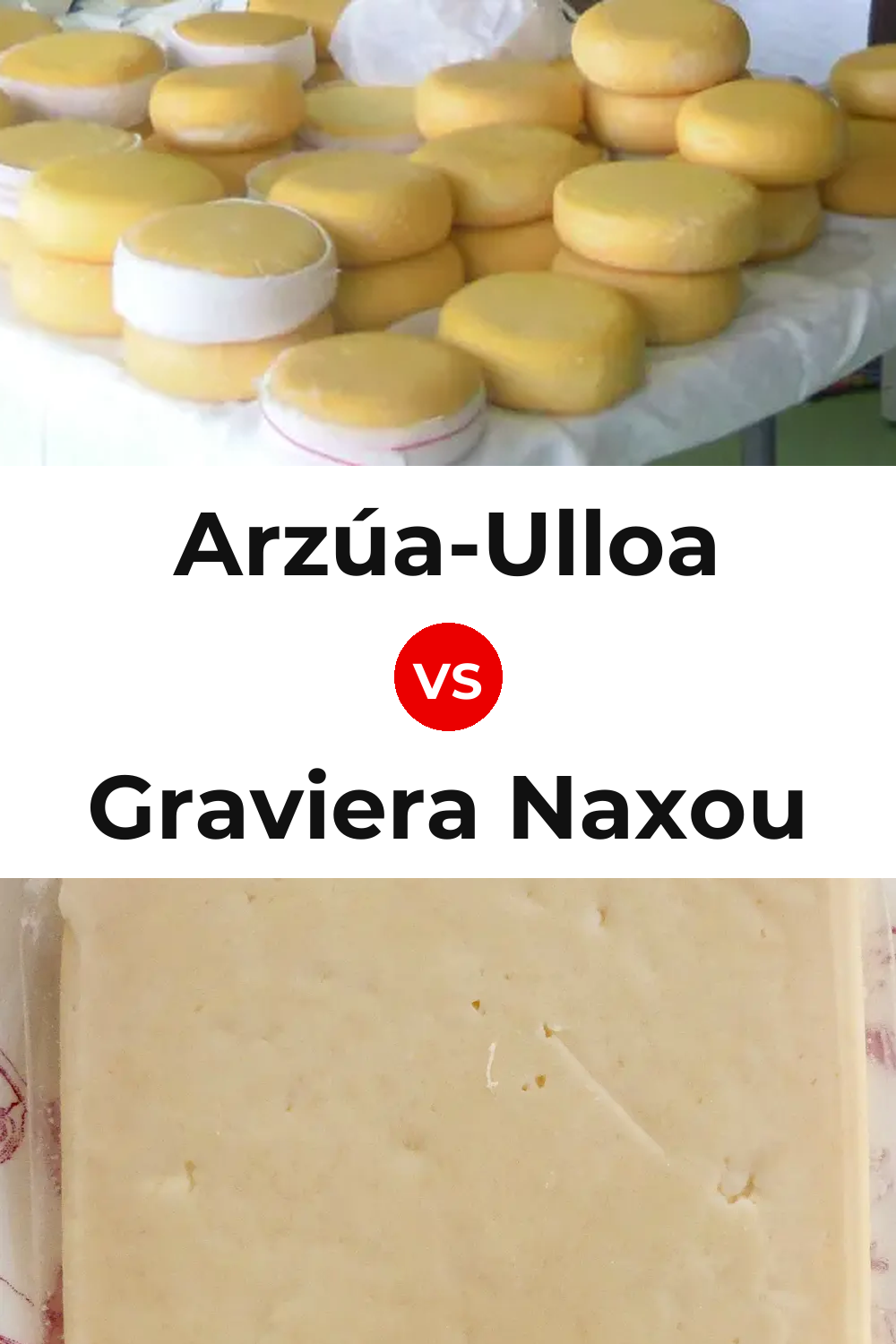 Arzúa-Ulloa Cheese vs Graviera Naxou Cheese Pinterest comparison
