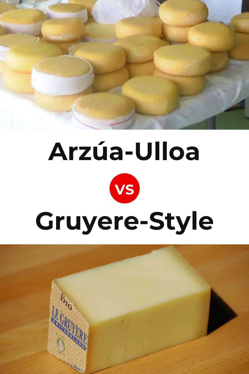 Arzúa-Ulloa Cheese vs Gruyere-Style Cheese Pinterest comparison