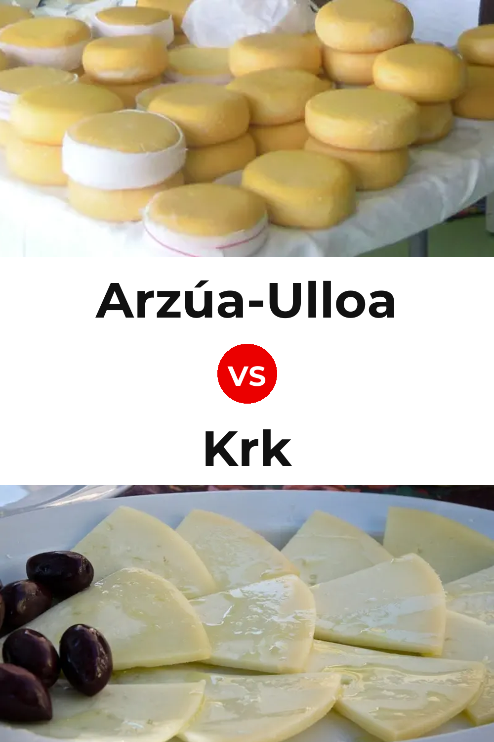 Arzúa-Ulloa Cheese vs Krk Cheese Pinterest comparison