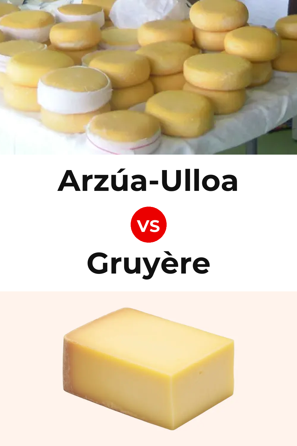 Arzúa-Ulloa Cheese vs Gruyère Cheese Pinterest comparison