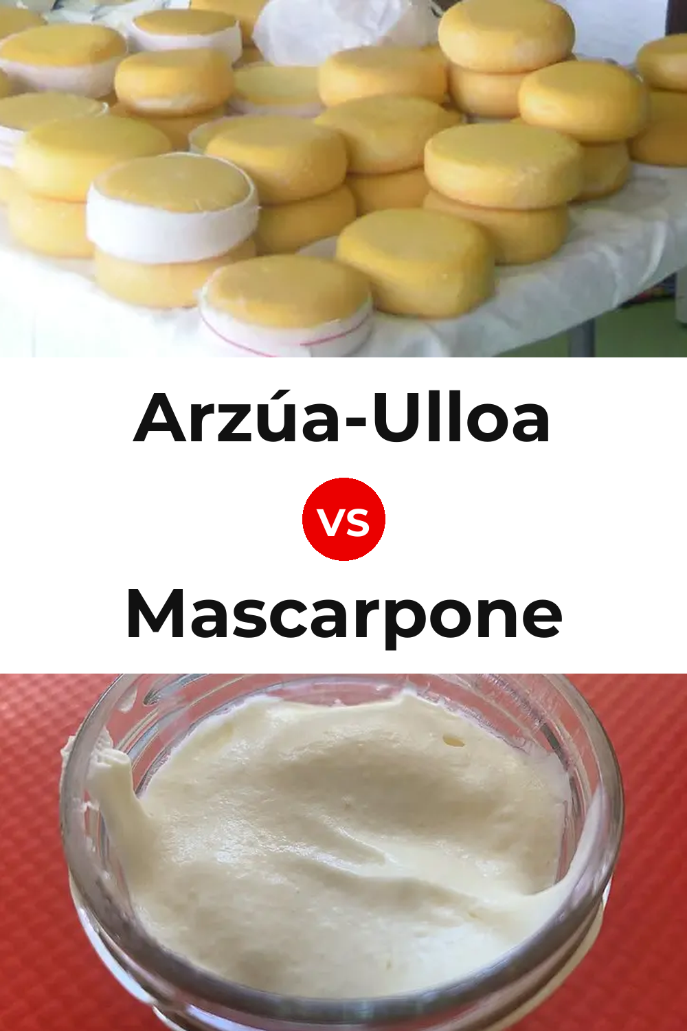 Arzúa-Ulloa Cheese vs Mascarpone Cheese Pinterest comparison