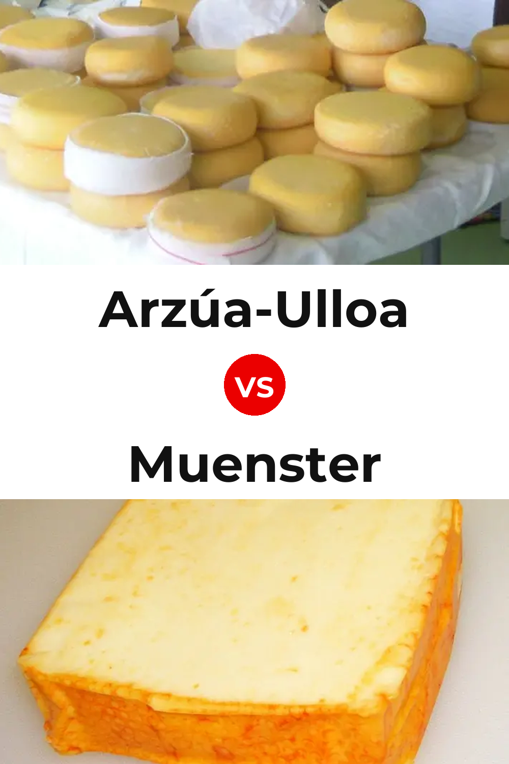 Arzúa-Ulloa Cheese vs Muenster Cheese Pinterest comparison