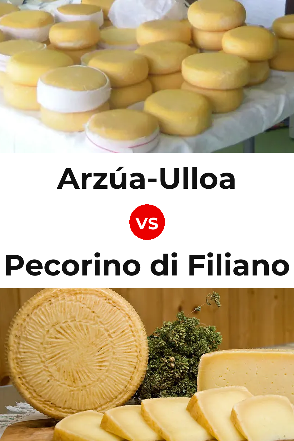 Arzúa-Ulloa Cheese vs Pecorino di Filiano Cheese Pinterest comparison