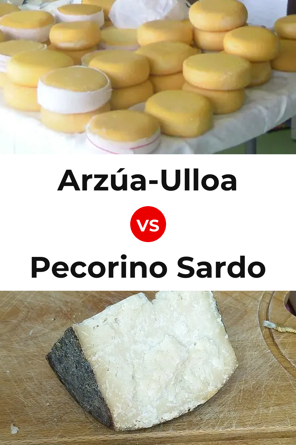 Arzúa-Ulloa Cheese vs Pecorino Sardo Cheese Pinterest comparison