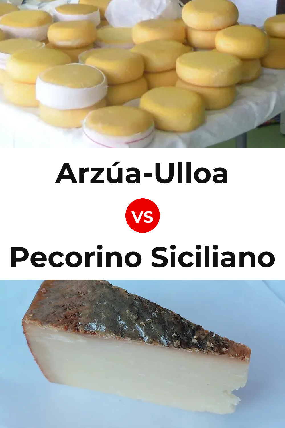 Arzúa-Ulloa Cheese vs Pecorino Siciliano Cheese Pinterest comparison