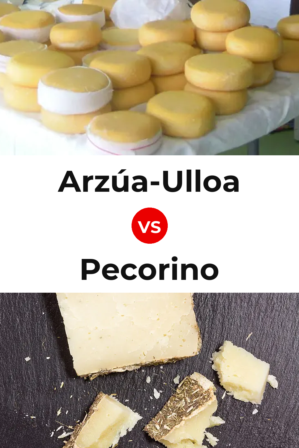 Arzúa-Ulloa Cheese vs Pecorino Cheese Pinterest comparison
