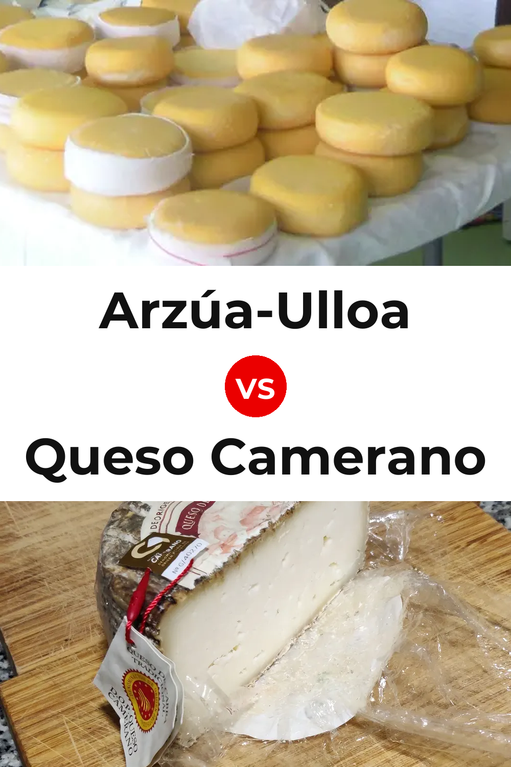 Arzúa-Ulloa Cheese vs Queso Camerano Pinterest comparison