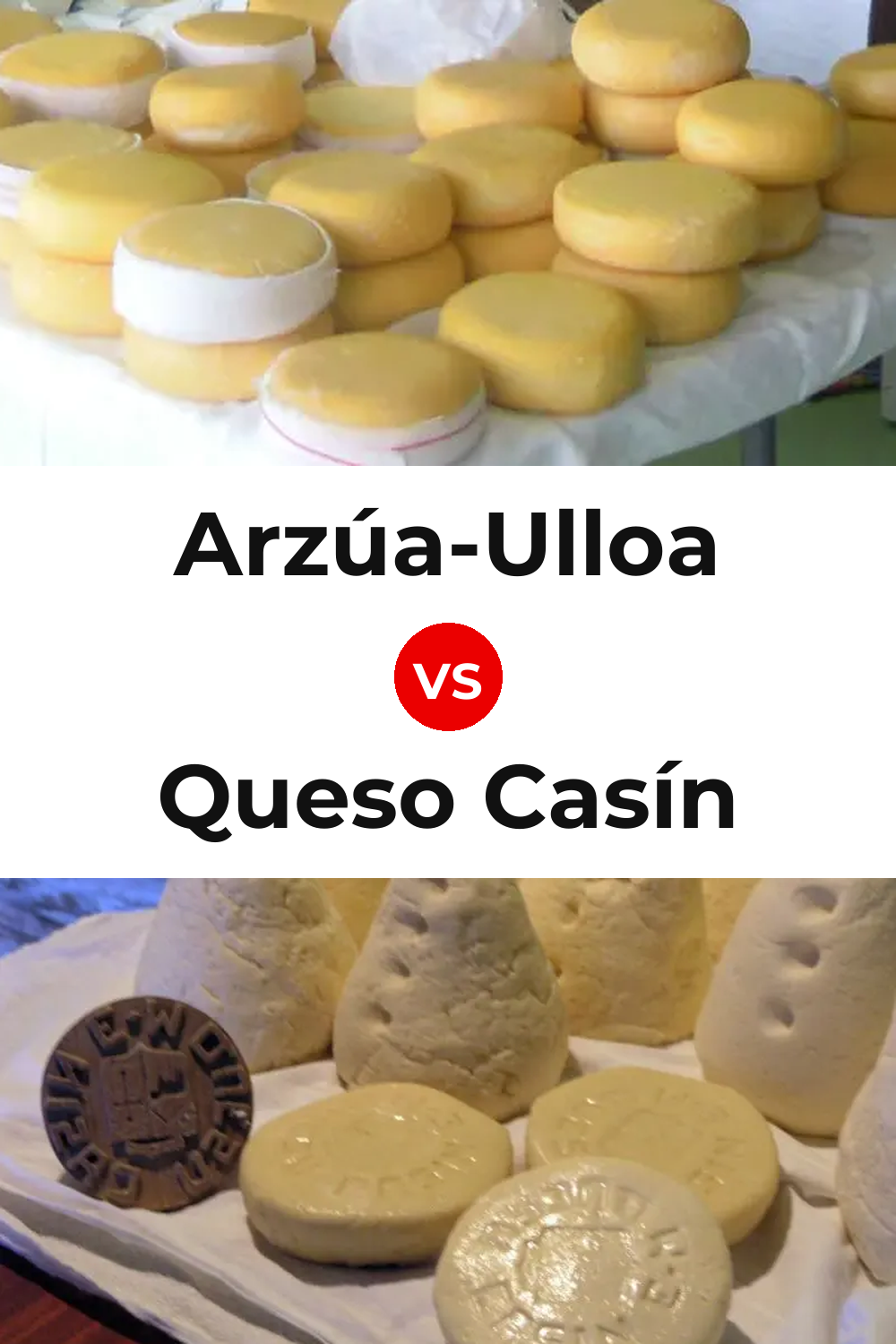 Arzúa-Ulloa Cheese vs Queso Casín Pinterest comparison