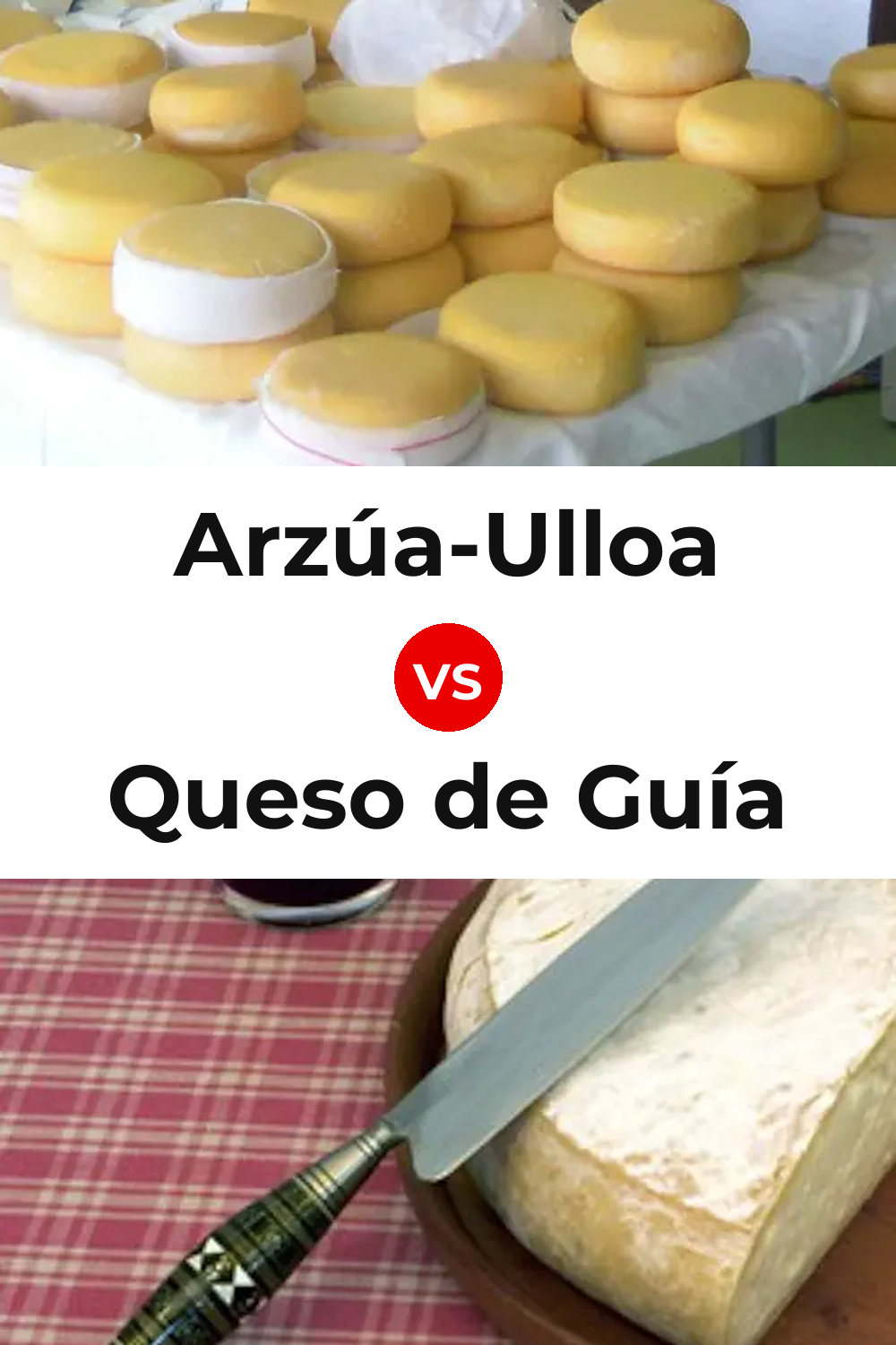 Arzúa-Ulloa Cheese vs Queso de Guía Pinterest comparison