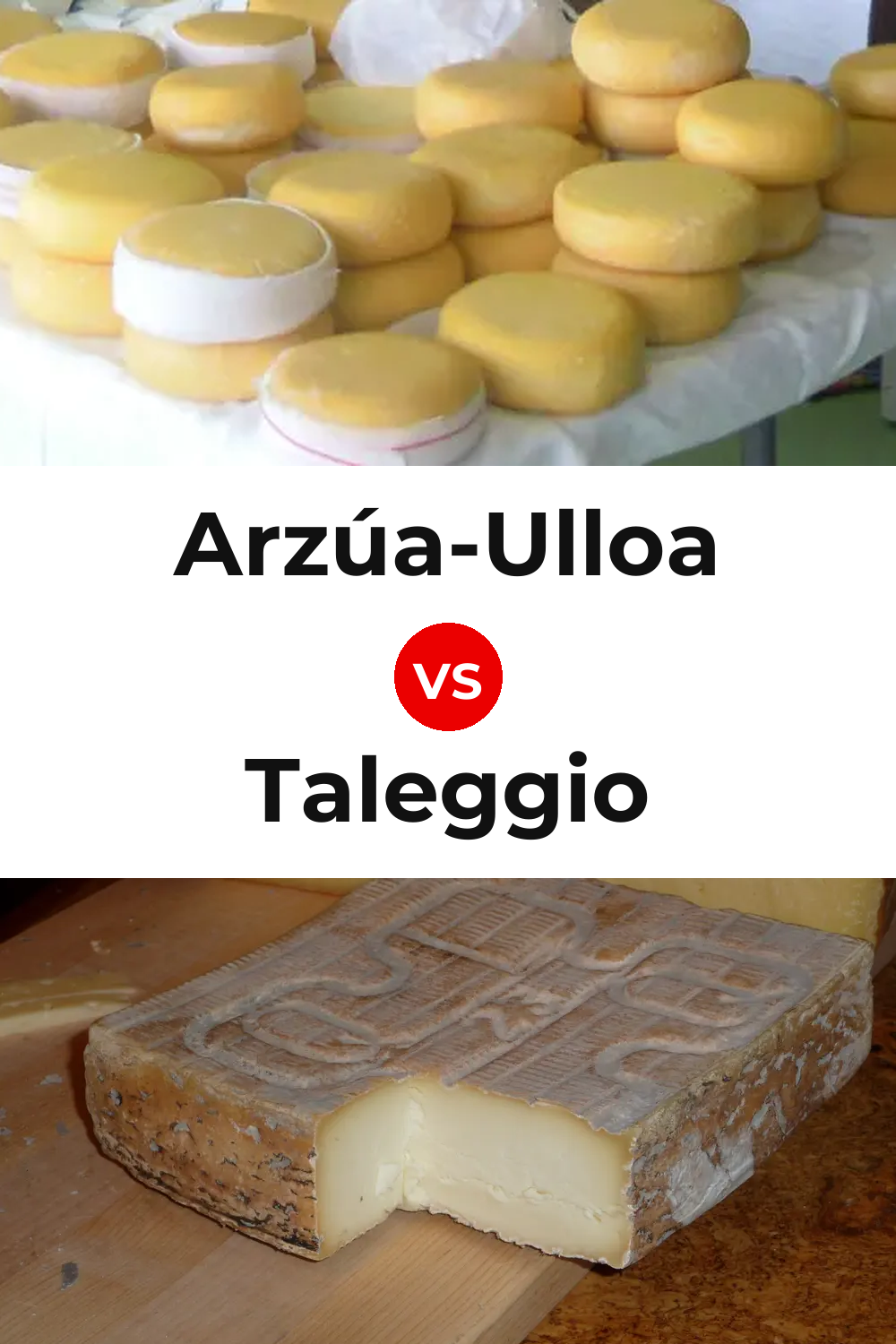 Arzúa-Ulloa Cheese vs Taleggio Cheese Pinterest comparison