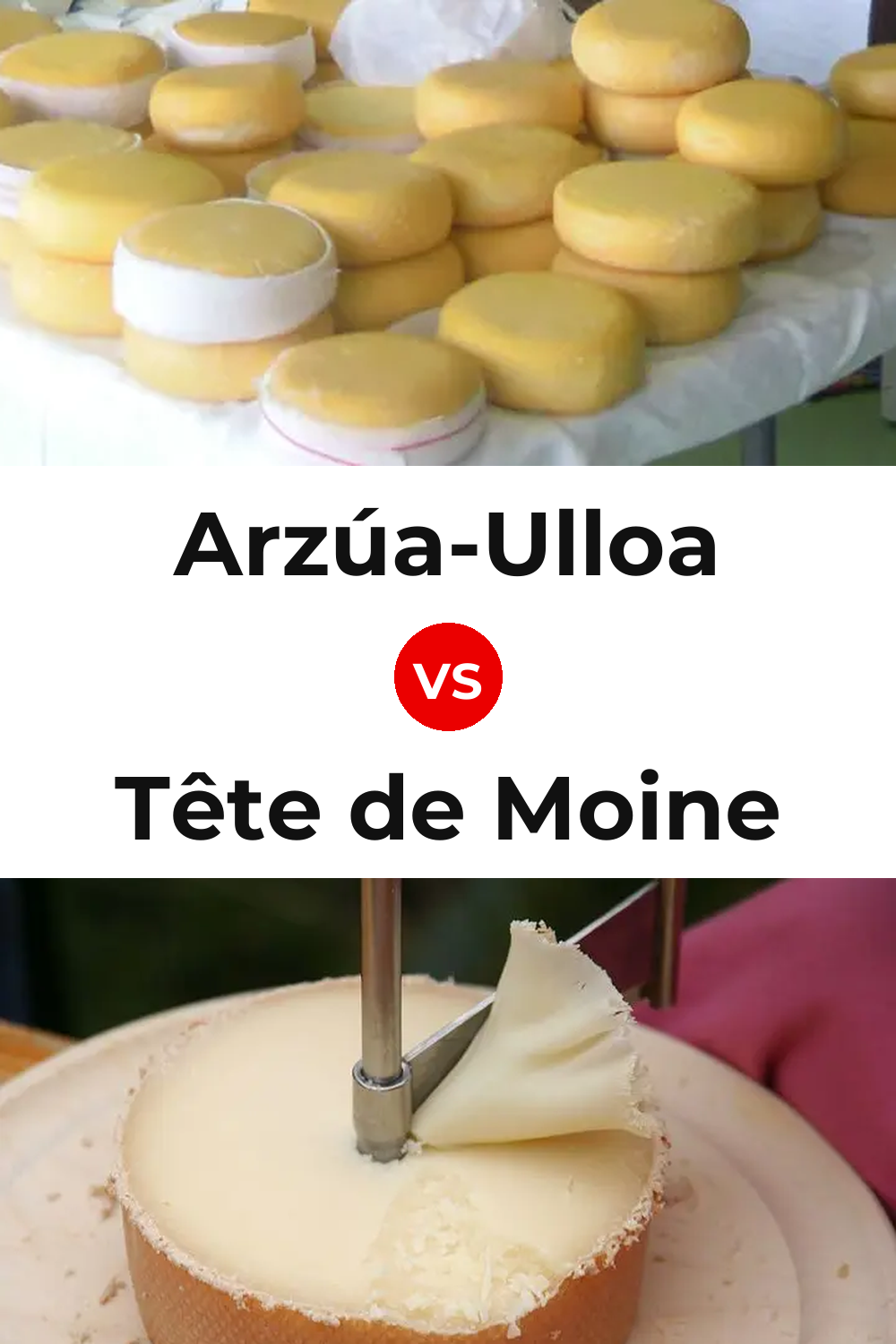 Arzúa-Ulloa Cheese vs Tête de Moine Cheese Pinterest comparison