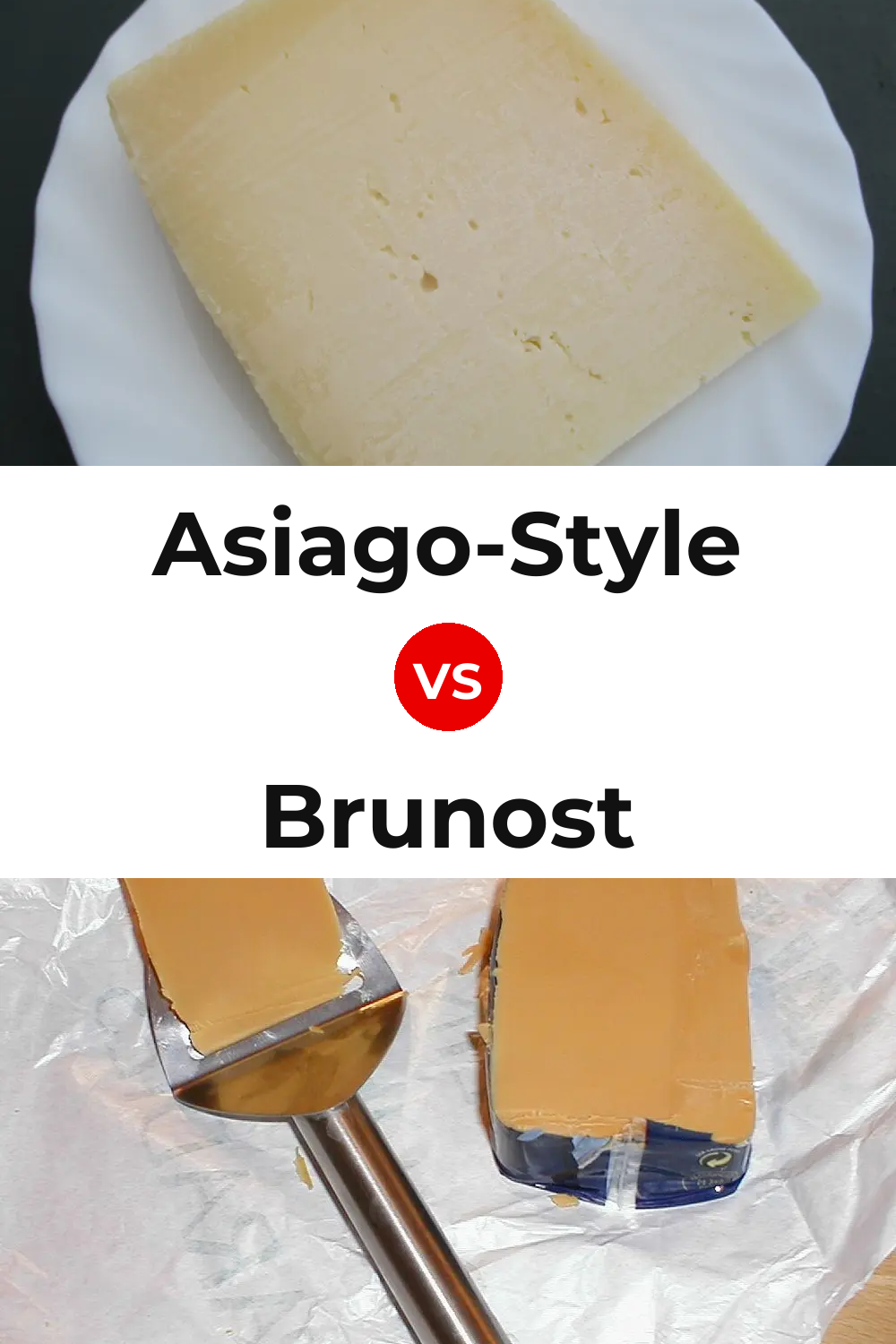 Asiago-Style Cheese vs Brunost Cheese Pinterest comparison