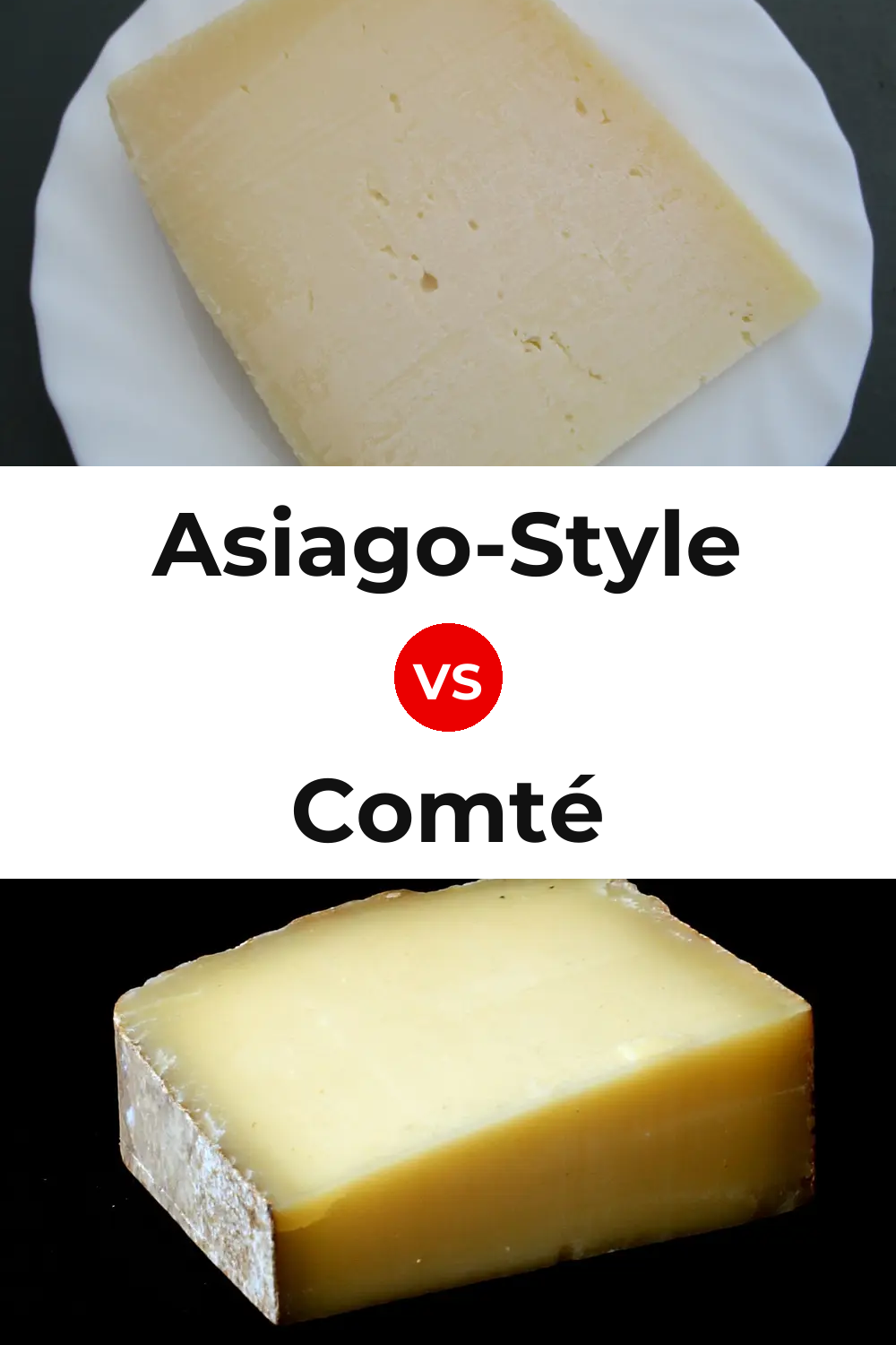 Asiago-Style Cheese vs Comté Cheese Pinterest comparison