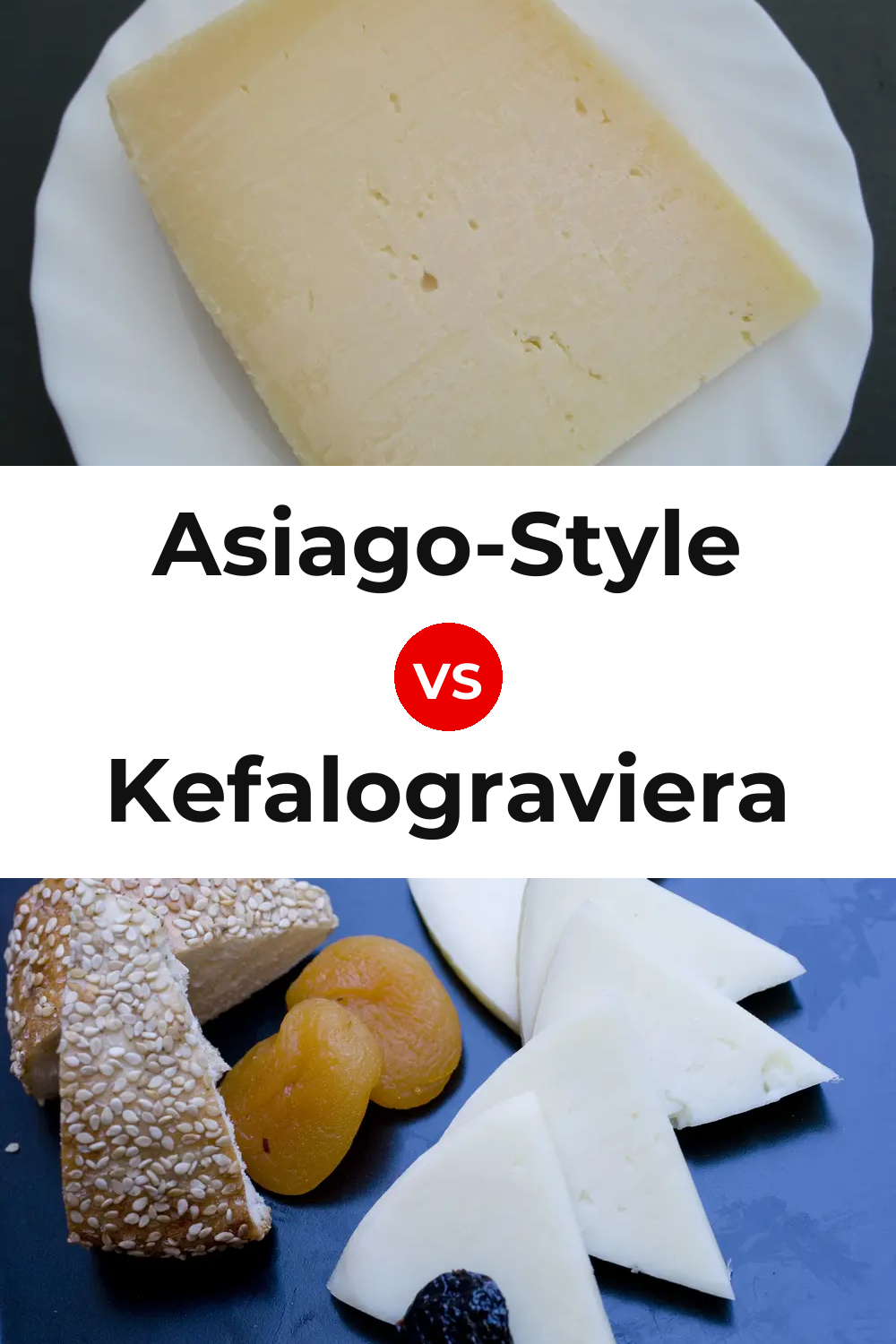 Asiago-Style Cheese vs Kefalograviera Cheese Pinterest comparison