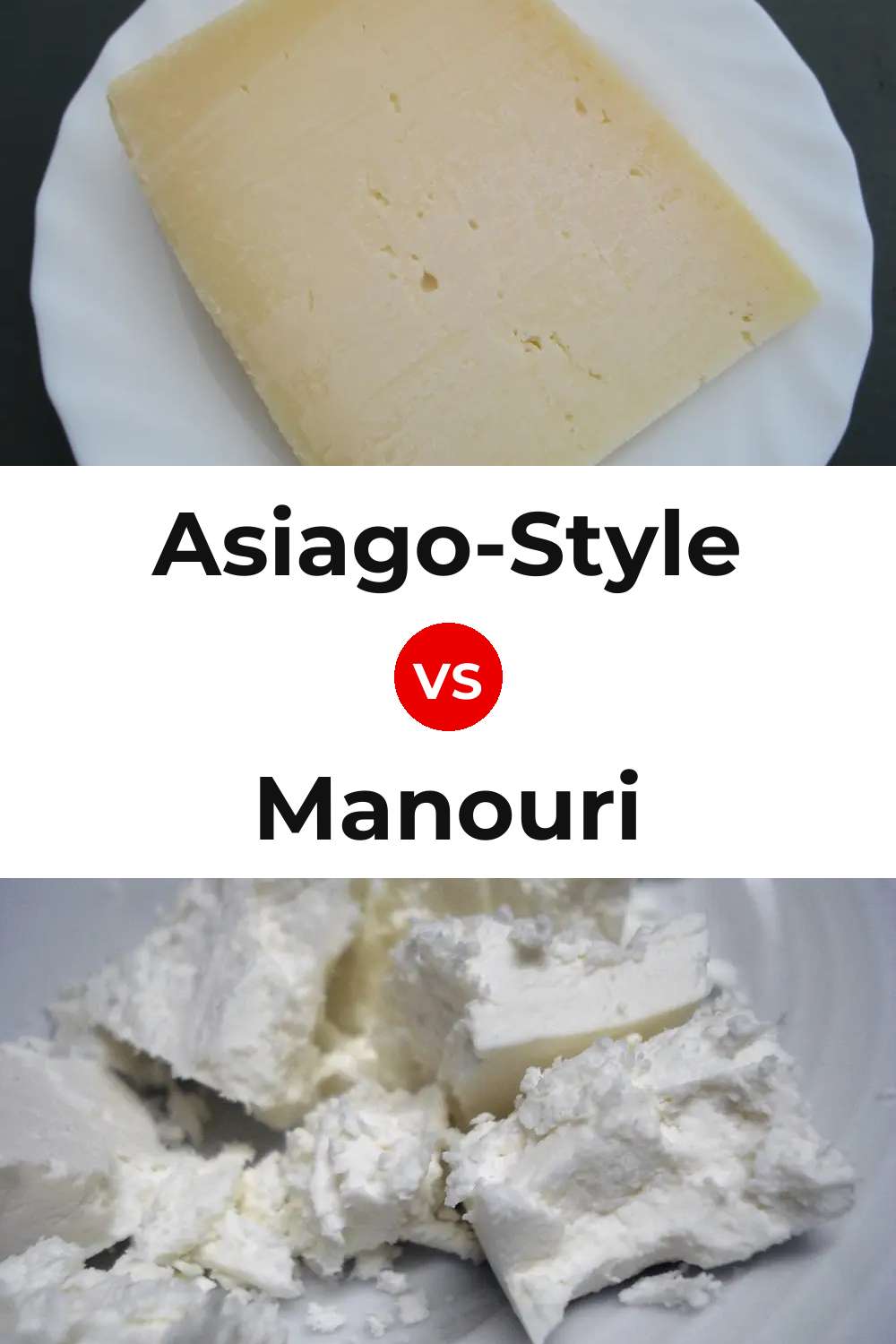 Asiago-Style Cheese vs Manouri Cheese Pinterest comparison