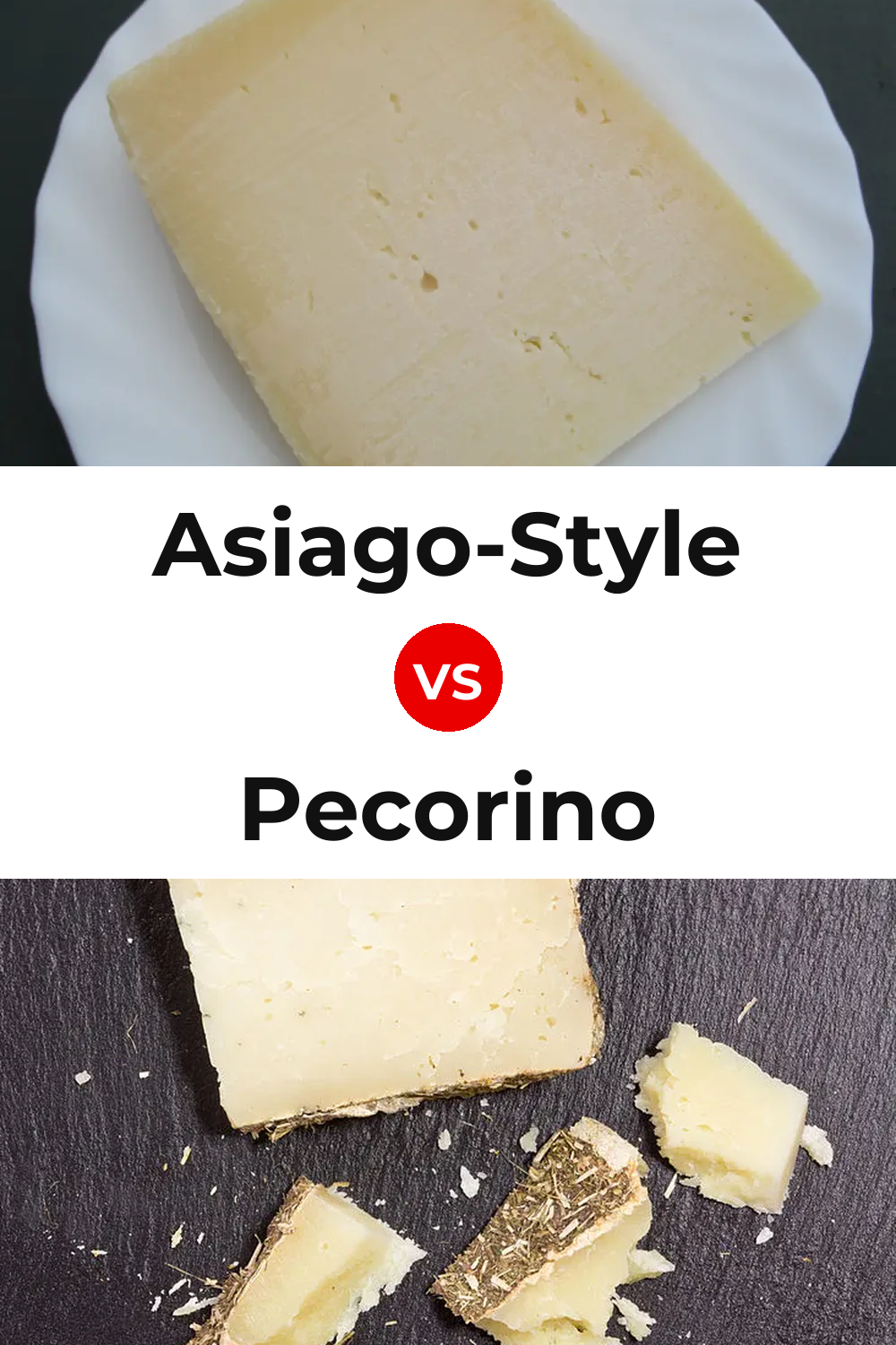 Asiago-Style Cheese vs Pecorino Cheese Pinterest comparison
