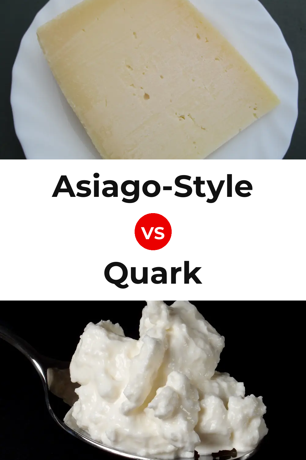 Asiago-Style Cheese vs Quark Cheese Pinterest comparison