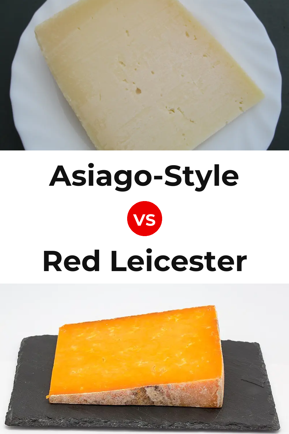 Asiago-Style Cheese vs Red Leicester Cheese Pinterest comparison