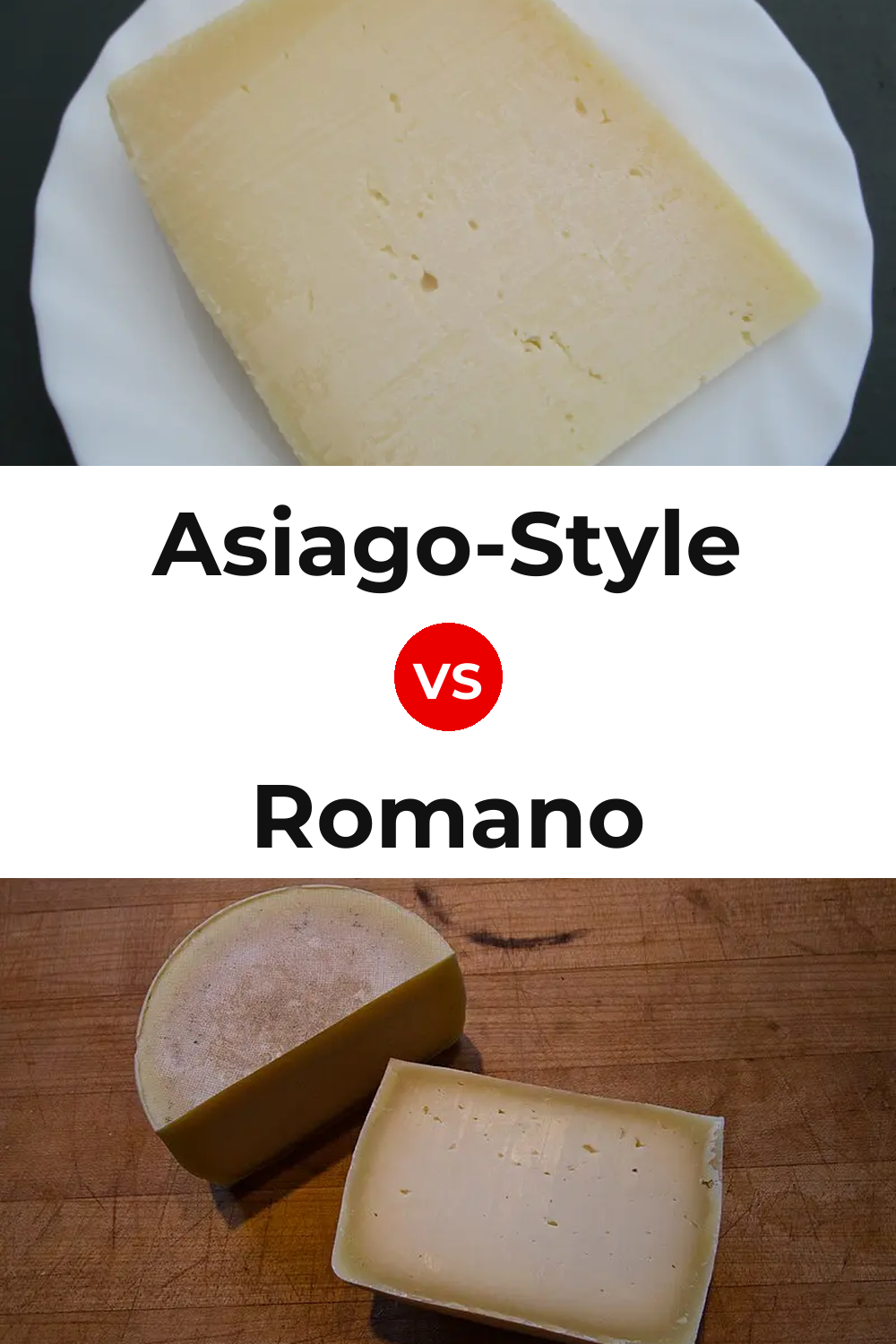 Asiago-Style Cheese vs Romano Cheese Pinterest comparison