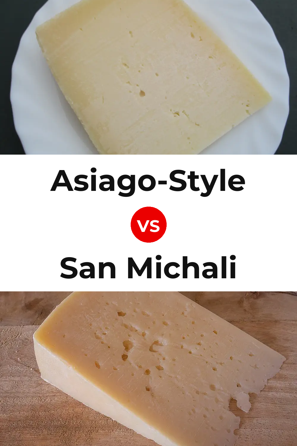 Asiago-Style Cheese vs San Michali Cheese Pinterest comparison