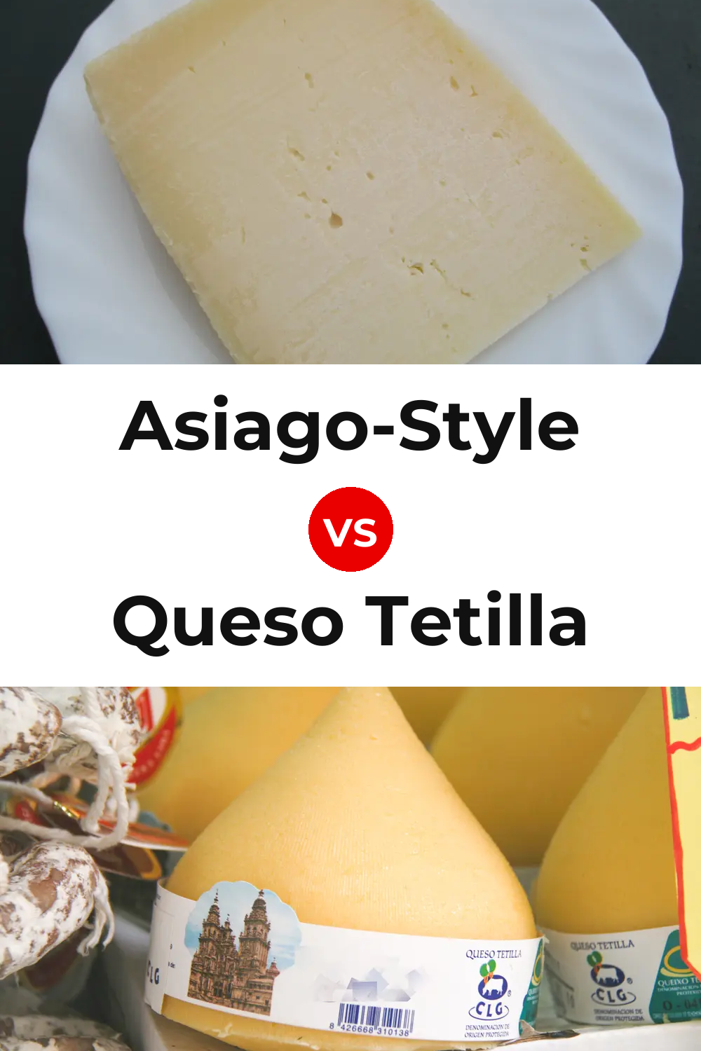 Asiago-Style Cheese vs Queso Tetilla Pinterest comparison
