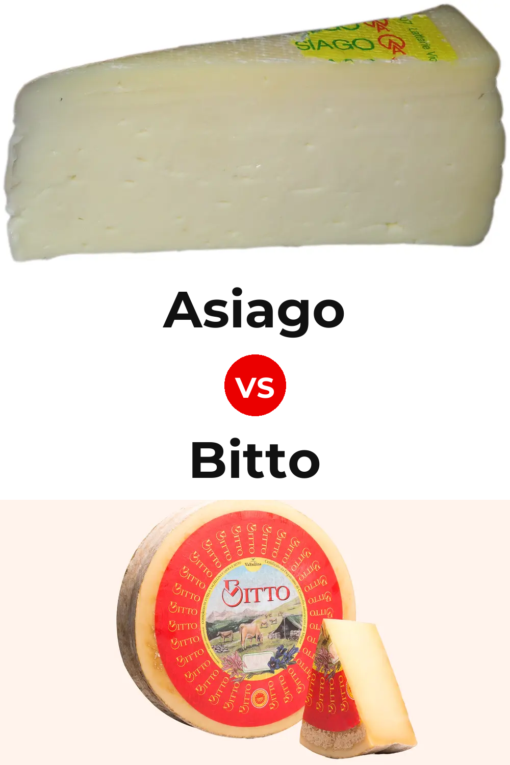 Asiago Cheese vs Bitto Cheese Pinterest comparison