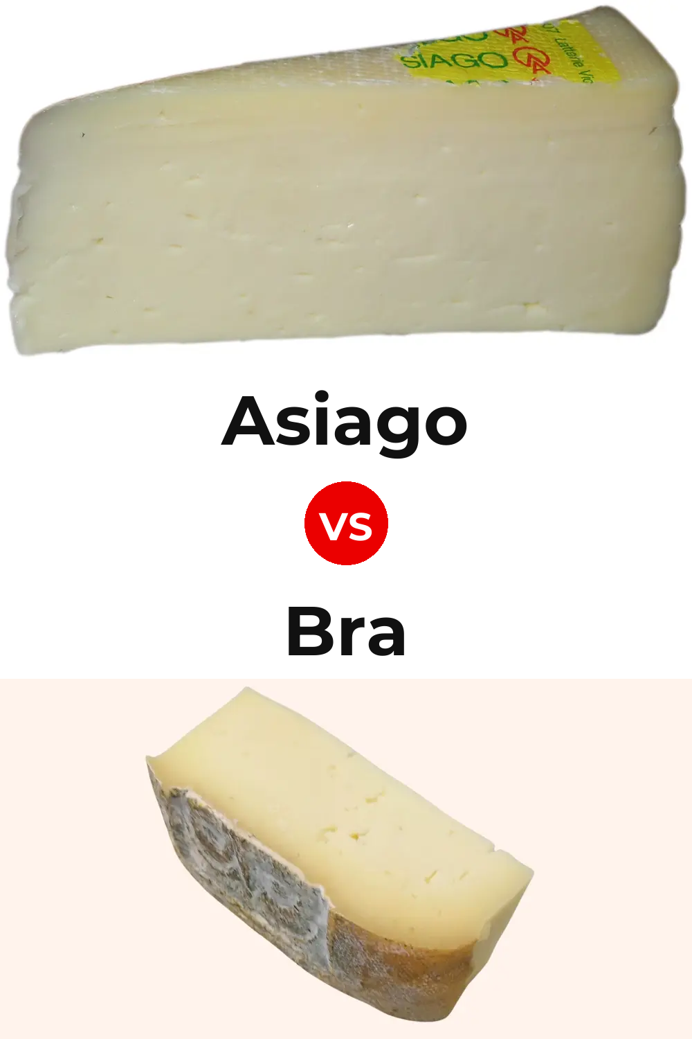 Asiago Cheese vs Bra Cheese Pinterest comparison