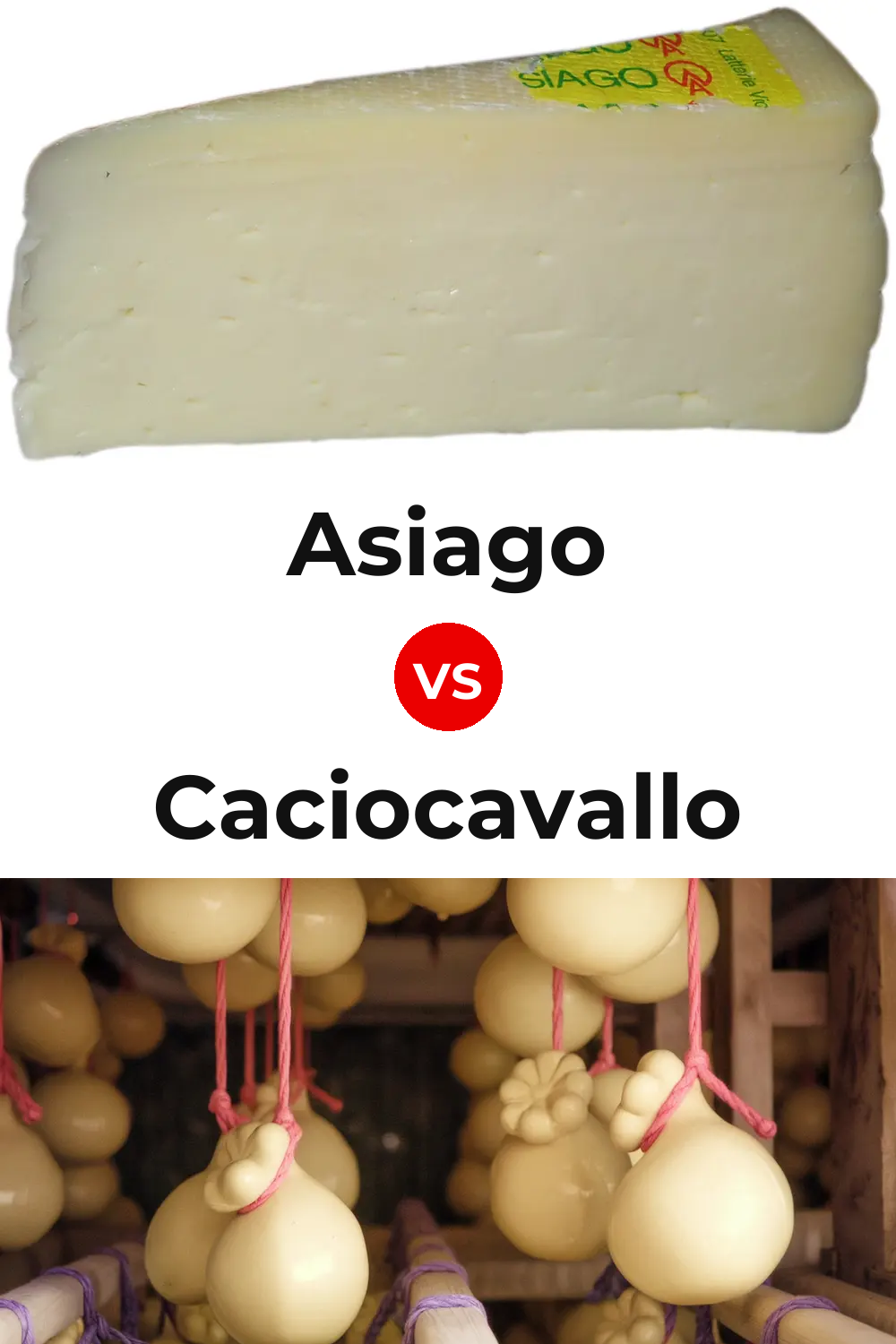 Asiago Cheese vs Caciocavallo Cheese Pinterest comparison