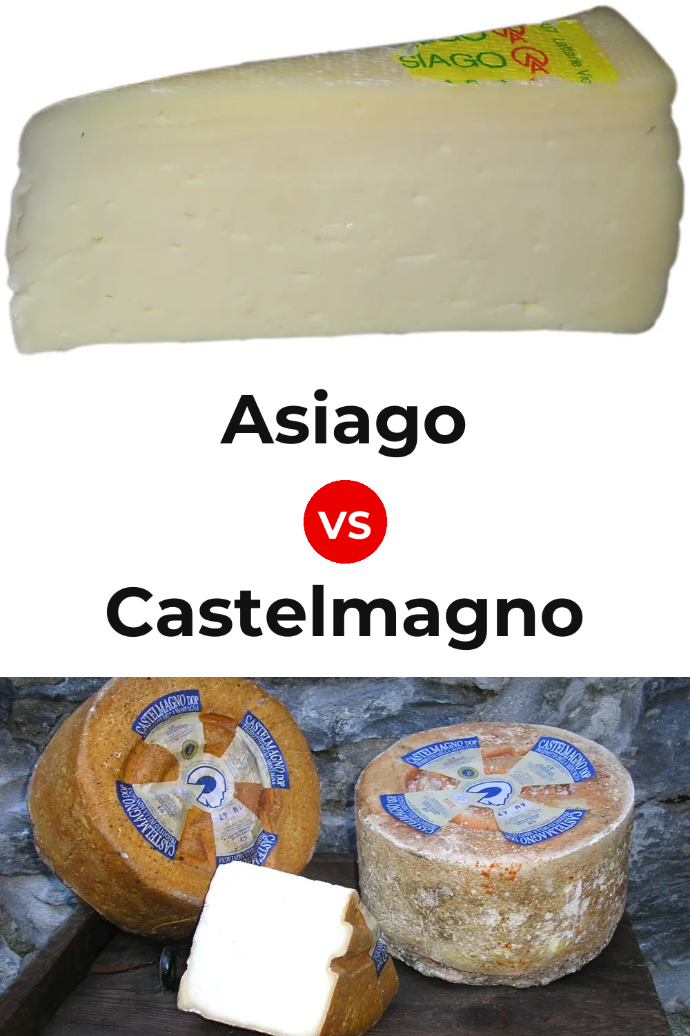 Asiago Cheese vs Castelmagno Cheese Pinterest comparison