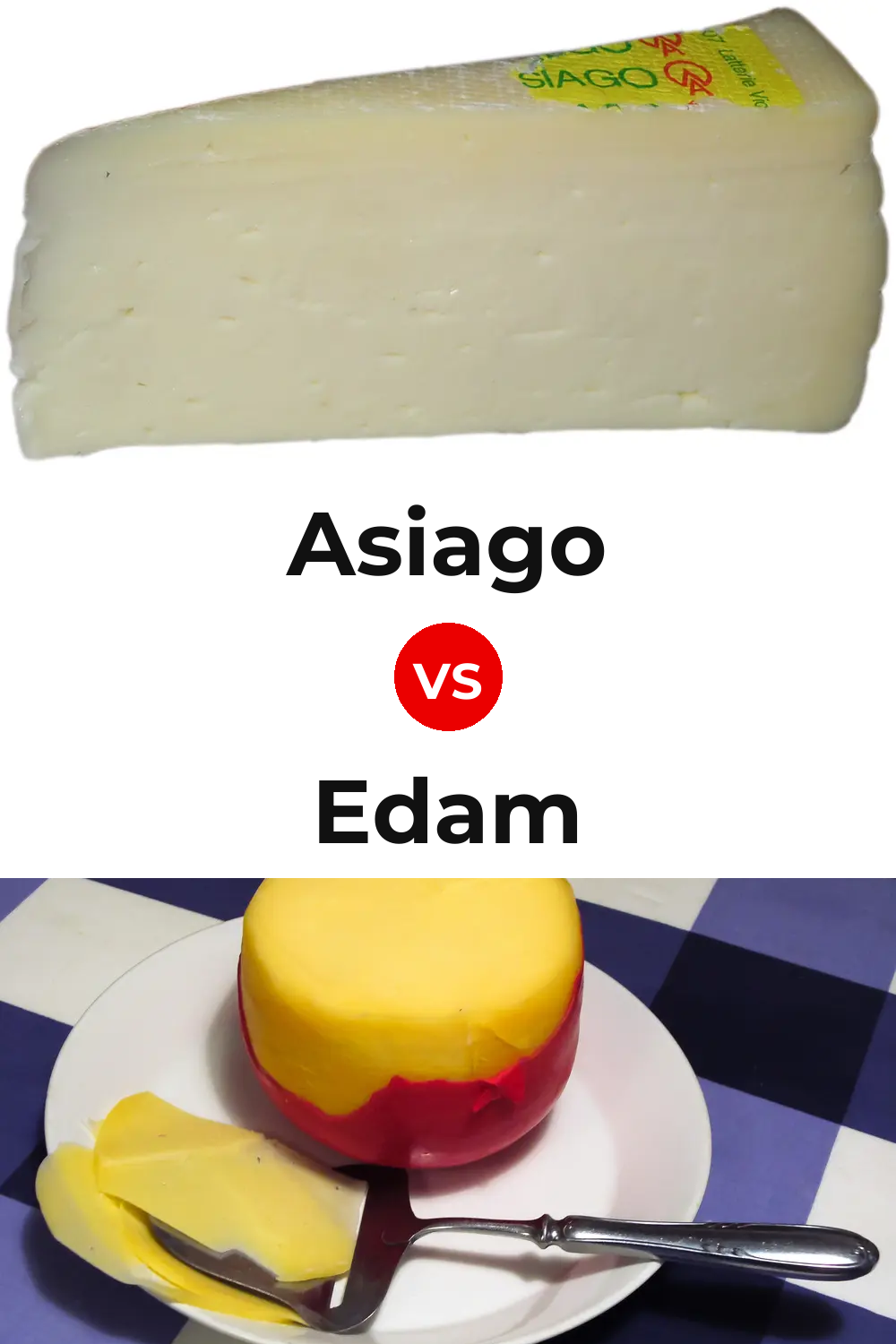 Asiago Cheese vs Edam Cheese Pinterest comparison