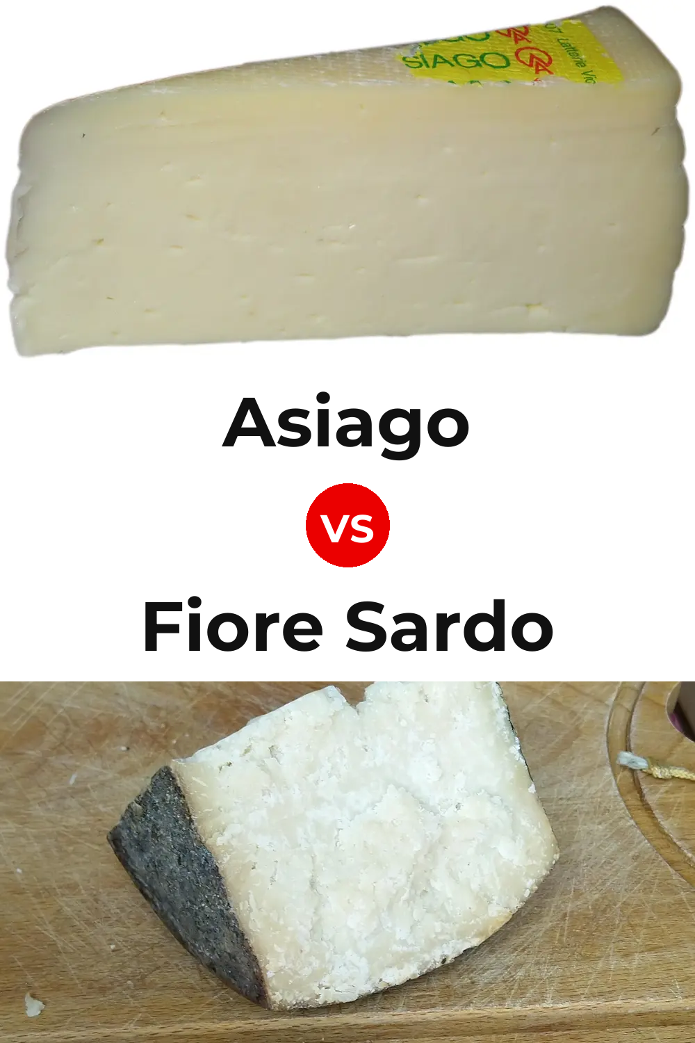 Asiago Cheese vs Fiore Sardo Cheese Pinterest comparison