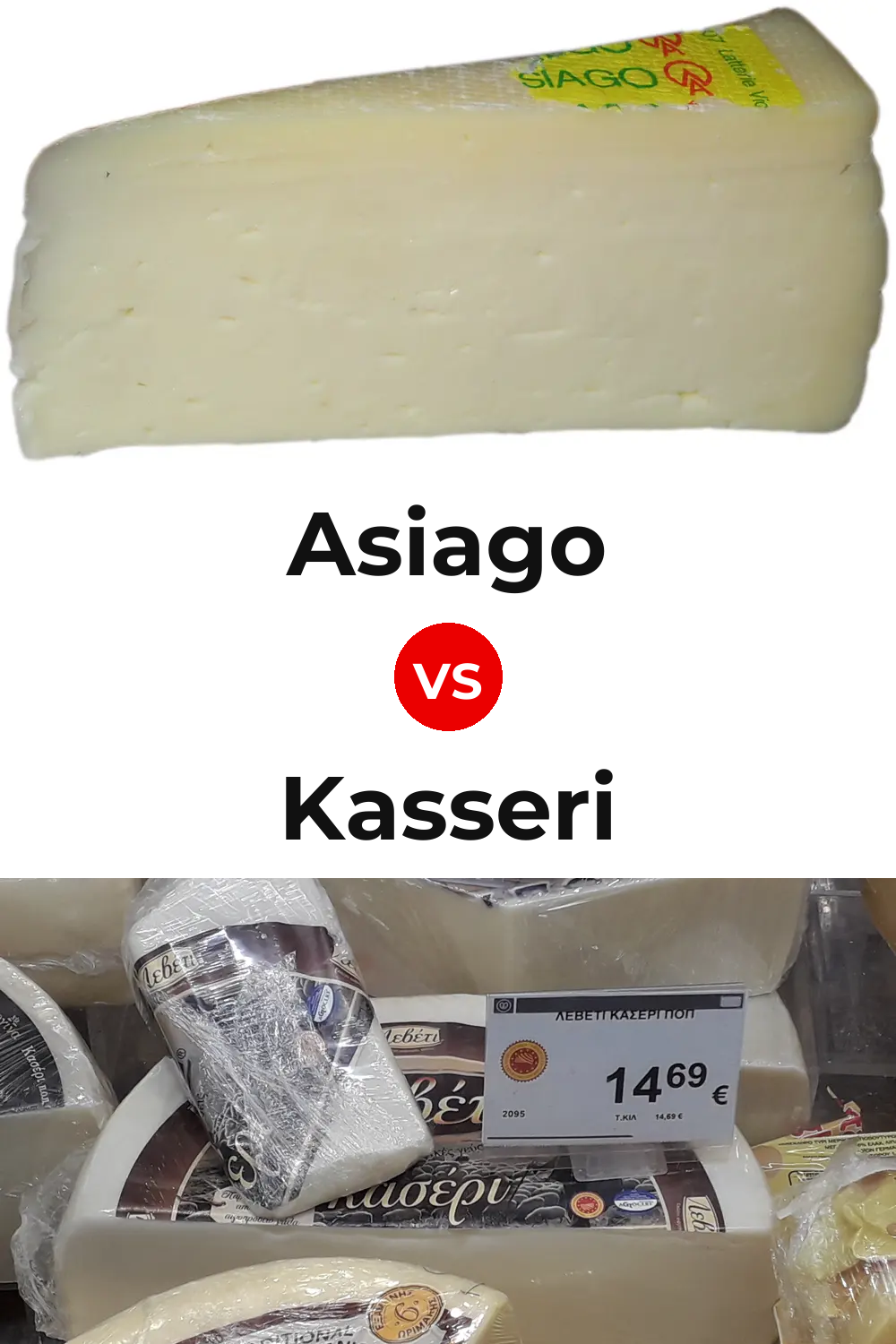 Asiago Cheese vs Kasseri Cheese Pinterest comparison