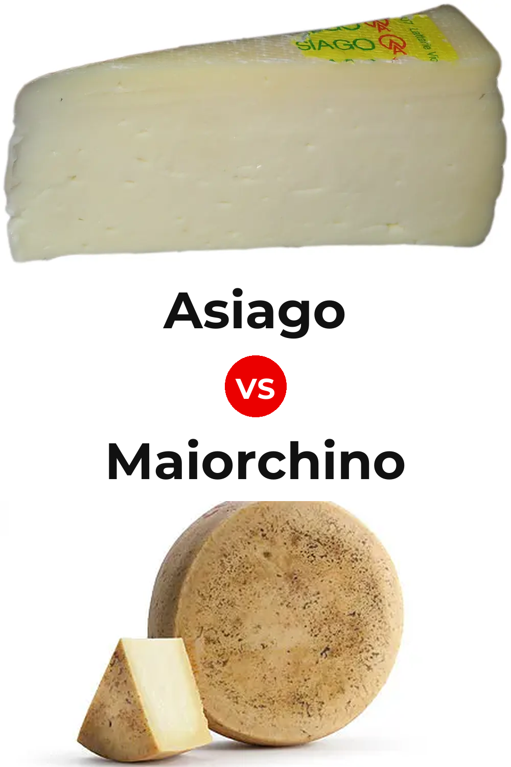 Asiago Cheese vs Maiorchino Cheese Pinterest comparison