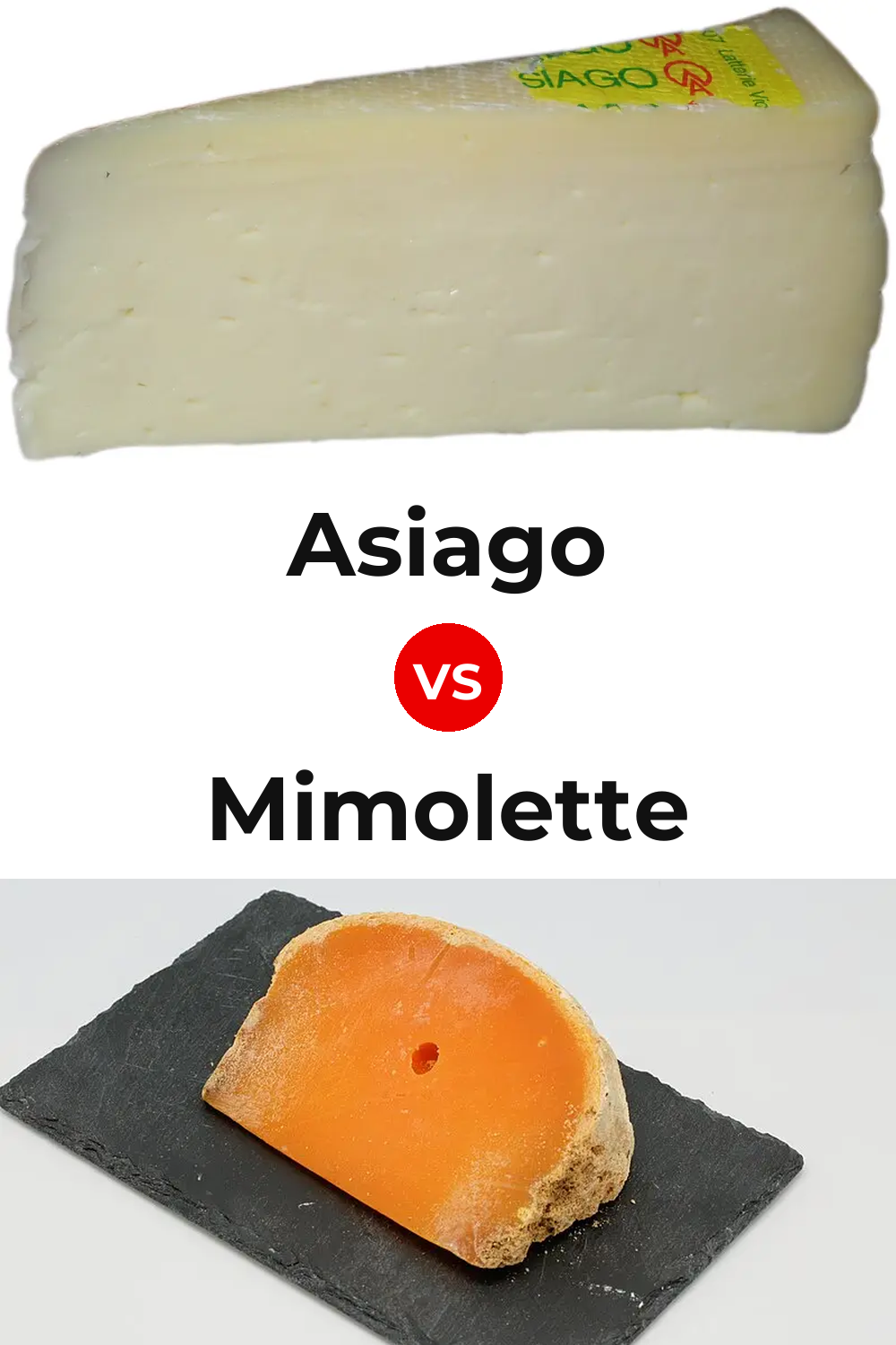 Asiago Cheese vs Mimolette Cheese Pinterest comparison