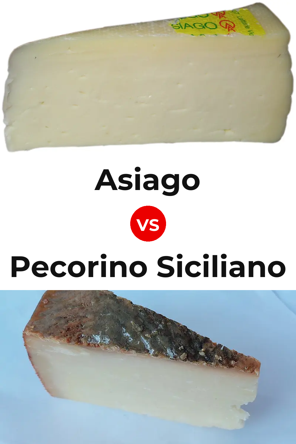 Asiago Cheese vs Pecorino Siciliano Cheese Pinterest comparison