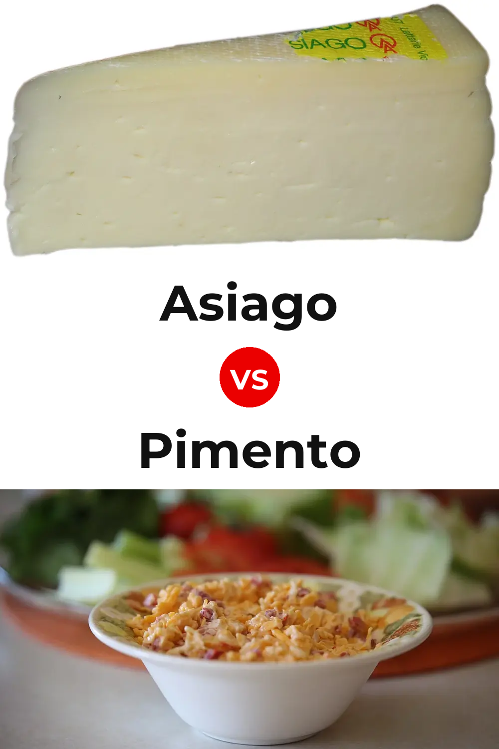 Asiago Cheese vs Pimento Cheese Pinterest comparison