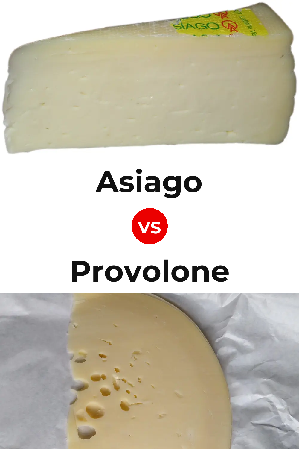 Asiago Cheese vs Provolone Cheese Pinterest comparison
