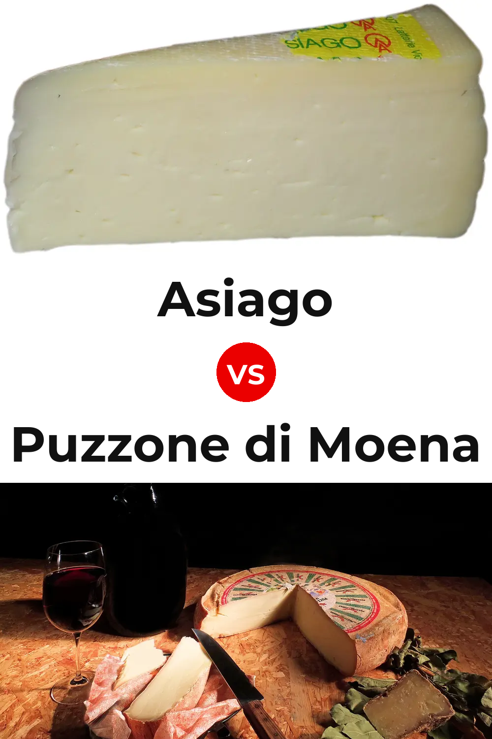 Asiago Cheese vs Puzzone di Moena Cheese Pinterest comparison