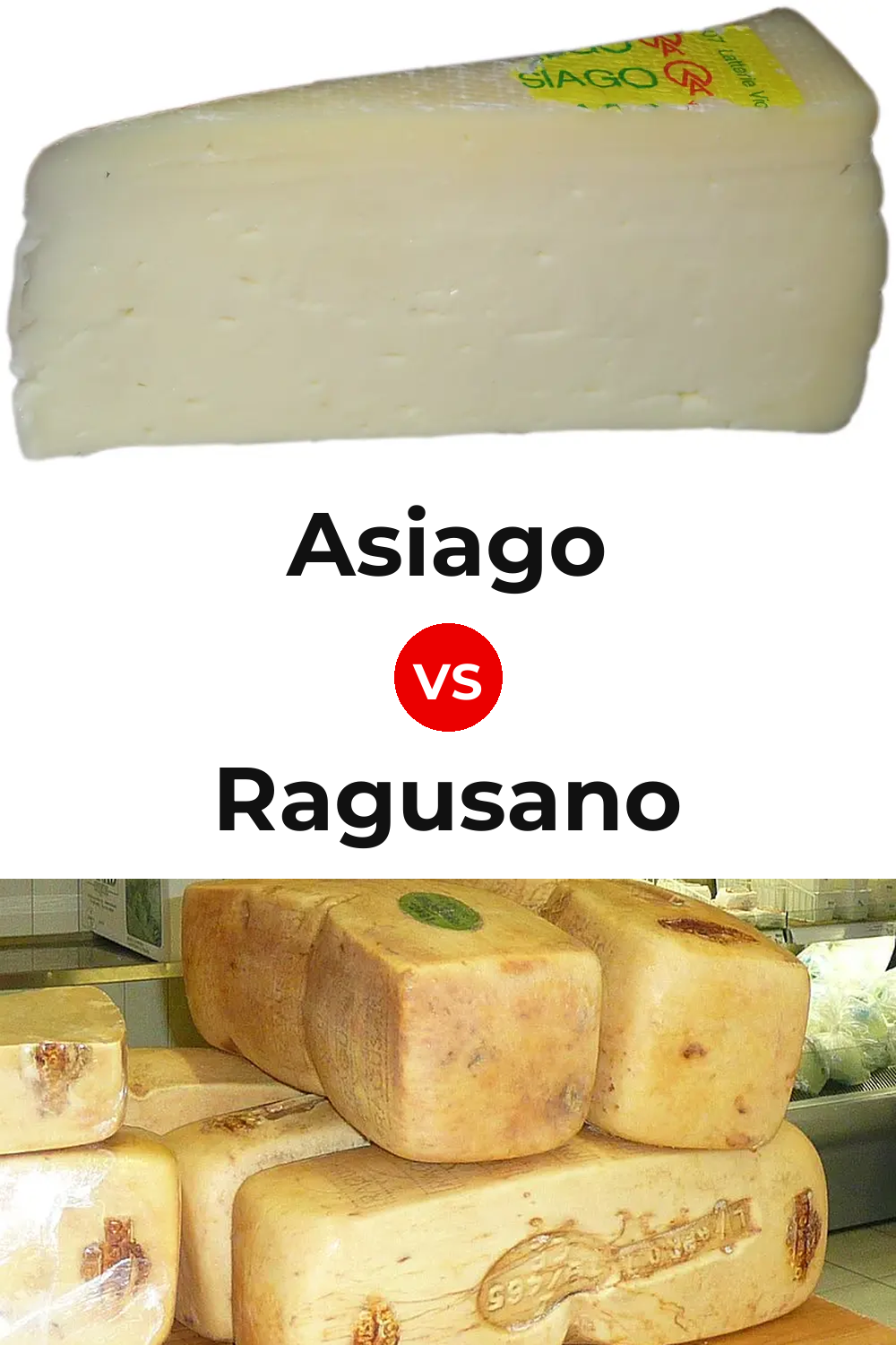 Asiago Cheese vs Ragusano Cheese Pinterest comparison