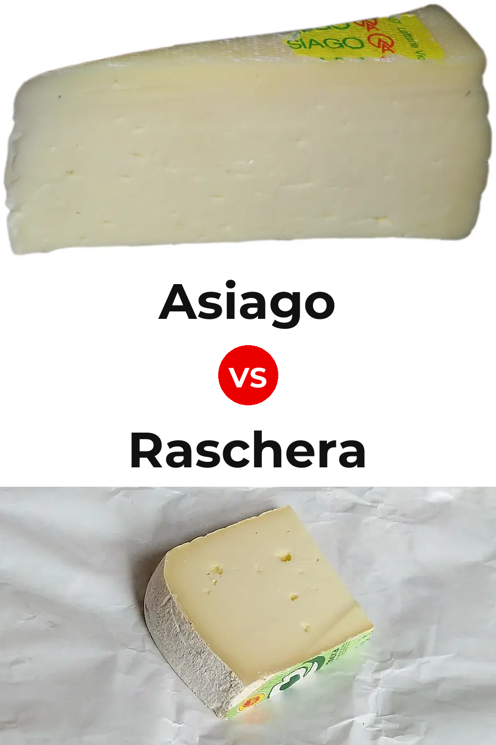 Asiago Cheese vs Raschera Cheese Pinterest comparison