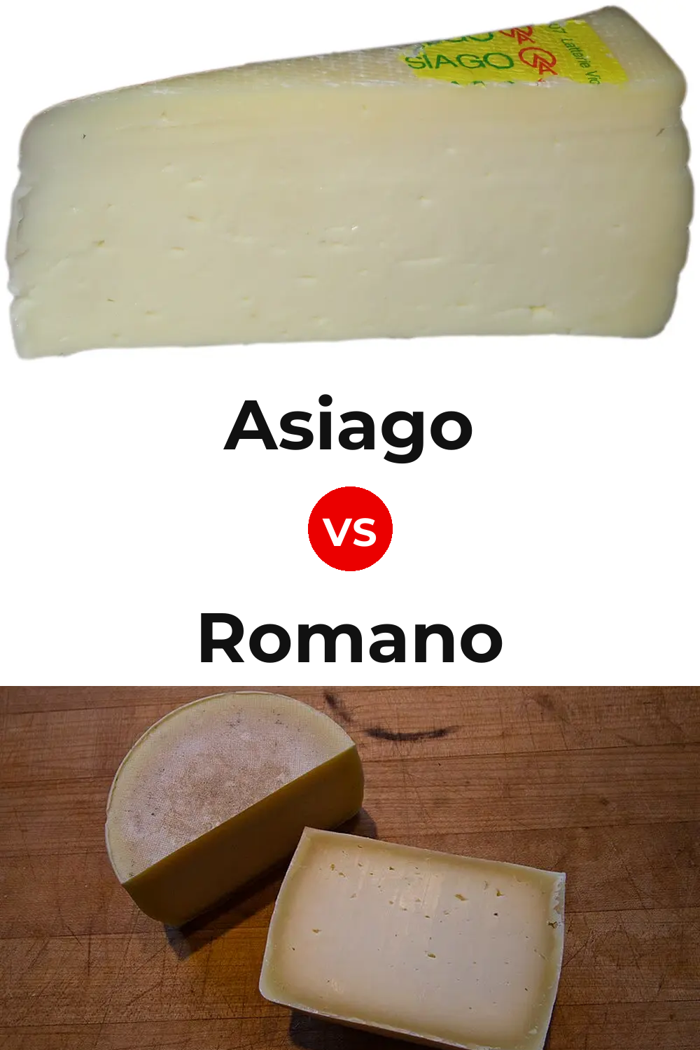 Asiago Cheese vs Romano Cheese Pinterest comparison