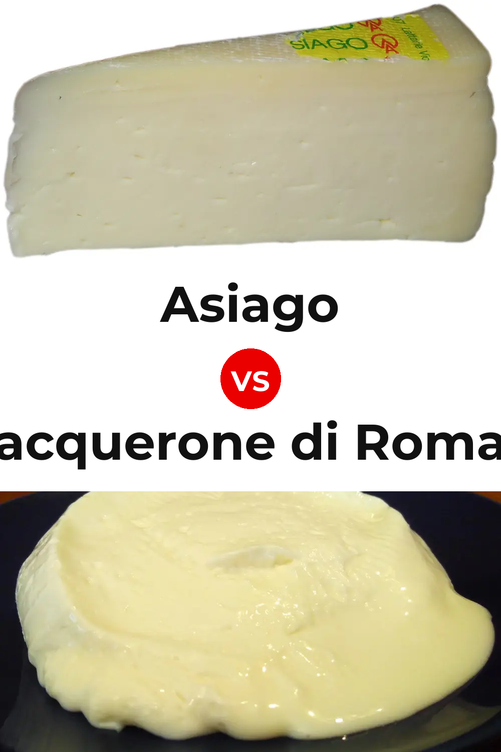 Asiago Cheese vs Squacquerone di Romagna Cheese Pinterest comparison