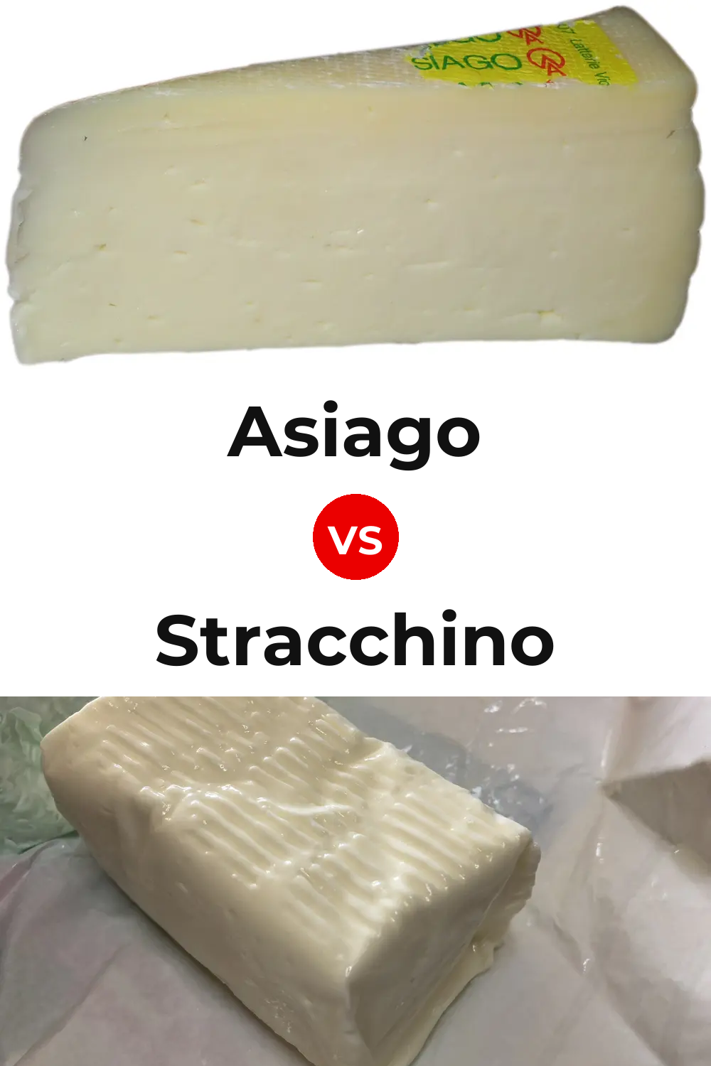 Asiago Cheese vs Stracchino Cheese Pinterest comparison